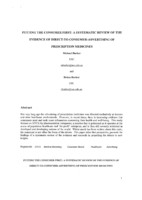 Putting the Consumer First: A Systematic Review of the Evidence of Direct-to-Consumer-Advertising of Prescription Medicines