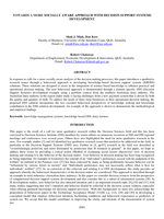 Towards a more socially aware approach with Decision Support Systems Development