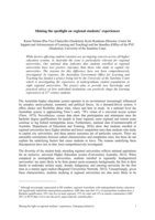 Shining the spotlight on regional students’ experiences