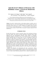 Spin-Resolved Collisions of Electrons with Rubidium Atoms: A Search for Relativistic Effects
