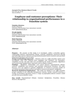 Employee and customer perceptions: Their relationship to organisational performance in a franchise system