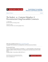 The Student - as - Customer Metaphor: A Deconstruction Using Foucauldian Constructs