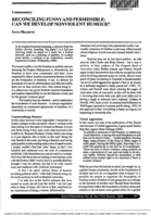 Reconciling Funny and Permissable: Can we develop non-violent humour?