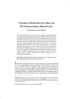 Towards a more holistic analysis of international news flows