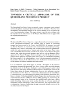 Towards a Critical Appraisal of the Queensland New Basics Project