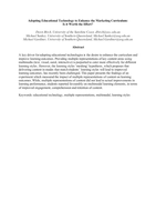 Adopting Educational Technology to Enhance the Marketing Curriculum: Is it Worth the Effort?