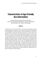 Characteristics of age-friendly bus information
