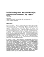 Deconstructing White Masculine Privilege: Racism, Cultural Diversity and Creative Writing