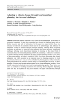 Adapting to climate change through local municipal planning: barriers and challenges