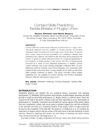 Contact Skills Predicting Tackle-breaks in Rugby Union