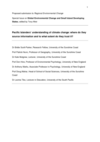 Pacific Islanders' understanding of climate change: where do they source information and to what extent do they trust it?