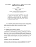 Creation Mother - Avatar-based Indigenous Multimedia Intergenerational Culture Communication Project