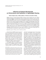 Influence of Sodium Bicarbonate on Performance and Hydration in Lightweight Rowing