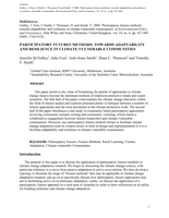 Participatory futures methods: towards adaptability and resilience in climate-vulnerable communities