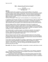 PISA- soft governing with hard-core impact?