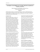 University and workplace culture: Lifelong learning in nursing students