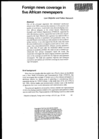 Foreign news coverage in five African newspapers