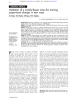 Validation of a skinfold based index for tracking proportional changes in lean mass