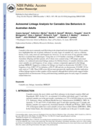 Autosomal linkage analysis for cannabis use behaviors in Australian adults