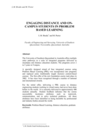 Engaging distance and on-campus students in problem-based learning