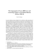 The language(s) of Love: JRB Love and contesting tongues at Ernabella Mission Station