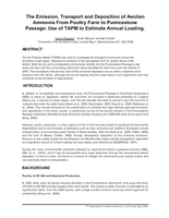 The Emission, Transport and Deposition of Aeolian Ammonia From Poultry Farm to Pumicestone Passage: Use of TAPM to Estimate Annual Loading