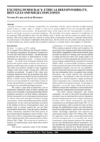 Excising Democracy: Ethical Irresponsibility, Refugees and Migration Zones