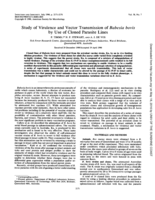 Study of virulence and vector transmission of Babesia bovis by use of cloned parasite lines