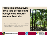 Plantation productivity of sixty-five taxa across eight ecosystems in north-eastern Australia