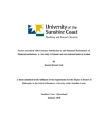 Factors associated with Customer Satisfaction in, and Financial Performance of, financial institutions: A Case study of Islamic and conventional banks in Jordan