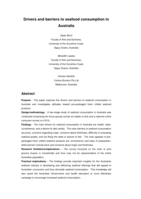 Drivers and barriers to seafood consumption in Australia