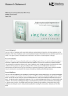 Sing Fox to Me