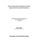 Factors Influencing the Acceptance of Decision Support Systems by General Practitioners
