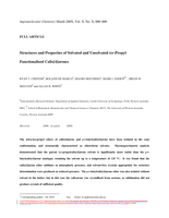 Structures and properties of solvated and unsolvated isopropyl functionalised calix[4]arenes Supramolecular Chemistry