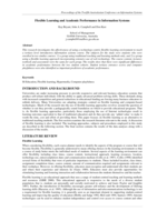 Flexible Learning and Academic Performance in Information Systems