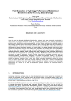 Field evaluation of hydrology and pollution removal performance of established bioretention cells receiving street drainage