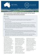 Socio-economic Vulnerability Assessment of the South East Queensland Horticultural Sector