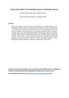 Going "old school": From bedside manner to deskside manner