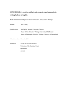 Gone Home: A creative artefact and exegesis exploring a path to writing haibun in English