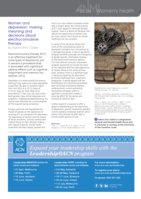 Women and depression: making meaning and decisions about electroconvulsive therapy