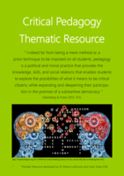 Critical Pedagogy Thematic Resource