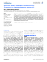 Horizontal gene transfer and recombination in Streptococcus dysgalactiae subsp. Equisimilis