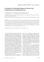 Economics of a hydraulic hammer for forest road construction in a mountainous area