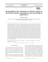 Responding to the challenges of climate change in the Pacific Islands: Management and technological imperatives