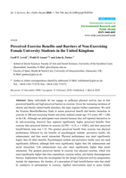 Perceived Exercise Benefits and Barriers of Non-Exercising Female University Students in the United Kingdom