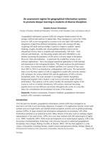 An assessment regime for geographical information systems to promote deeper learning in students of diverse disciplines
