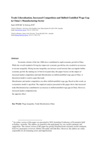 Trade liberalisation, market competition and wage inequality in China's manufacturing sector