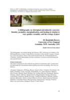 A bibliography on Aboriginal and minority concerns: Identity, prejudice, marginalisation, and healing in relation to race, gender, sexuality, and the ecology of place