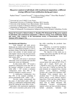 Hip power analysis in individuals with transfemoral amputation: a different strategy from stabilisation during gait stance