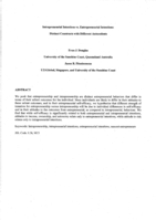 Intrapreneurial intentions versus entrepreneurial intentions: distinct constructs with different antecedents